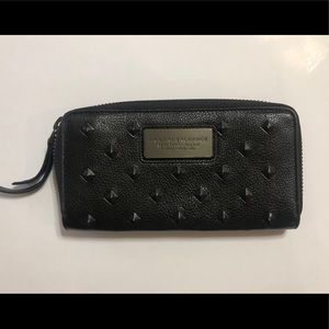 Armani Exchange black leather studded wallet